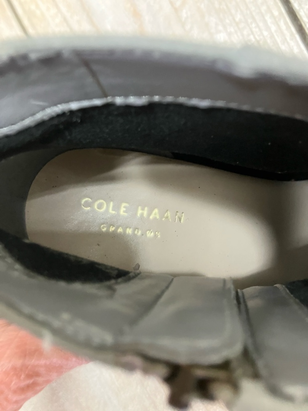 Cole Haan Gray Suede Ankle Booties with Block Heel - Picture 2 of 9